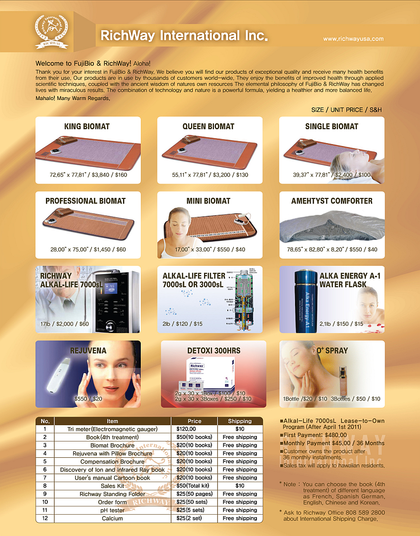 Richway Price List 2011 B